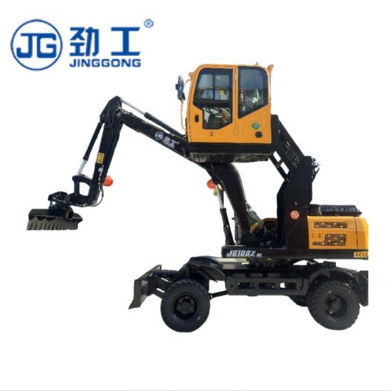 JG100S railway leveling excavator for efficient coal unloading and track leveling